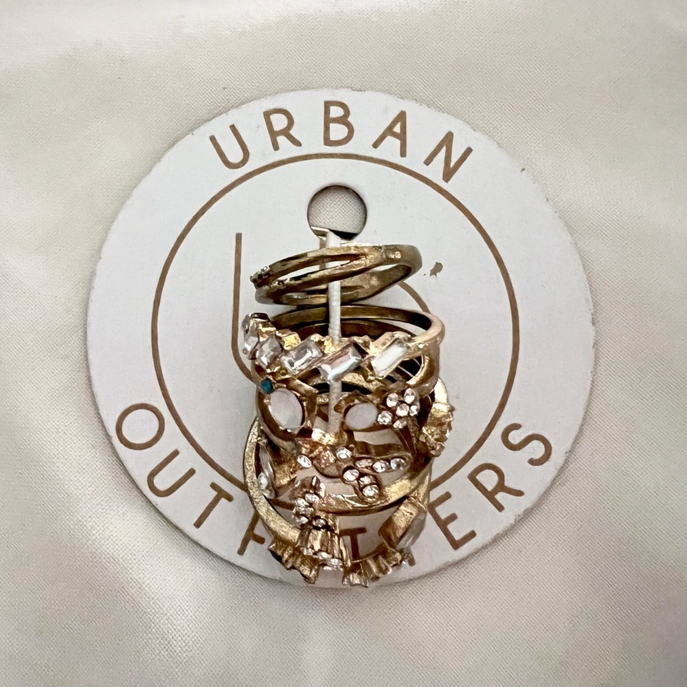 UO Gold Adjustable Ring Set